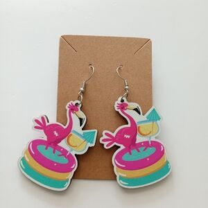 Colorful Flamingo Earrings